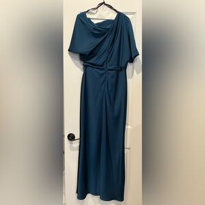 Joseph Ribkoff Satin One Shoulder Trumpet Gown